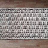 Vintage metal and wicker shelf