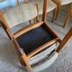 Set of 6 vintage Scandinavian chairs in wood and wool fabric an60