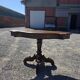 Antique round table in solid oak