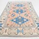 6x10 Salmon & Blue Comtemporary Vintage Rug, 194x297Cm