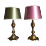 Pair of vintage bronze lamps