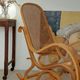 Vintage Curved Wood and Cane Rocking Chair - Thonet Style No. 1