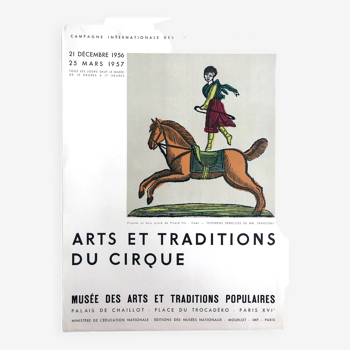 PICARD Fils, Arts et traditions du Cirque, 1956. Affiche originale lithographie Mourlot