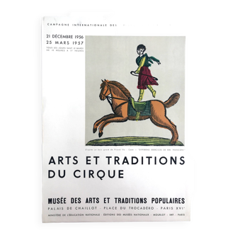 PICARD Fils, Arts et traditions du Cirque, 1956. Affiche originale lithographie Mourlot