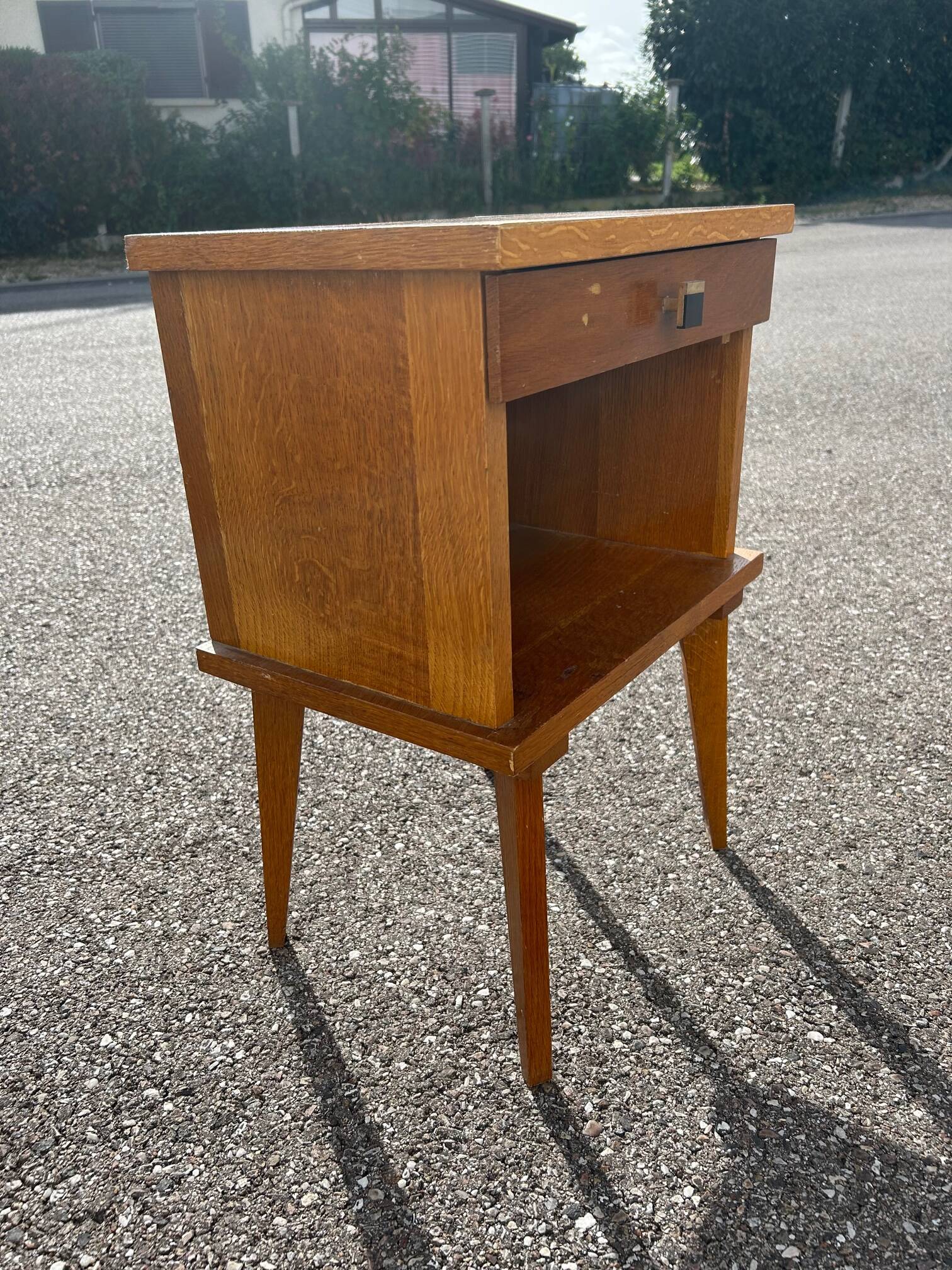 Oak bedside 1950