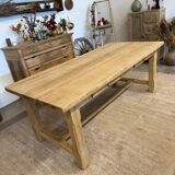 Renovated solid oak farmhouse table with 2 drawers