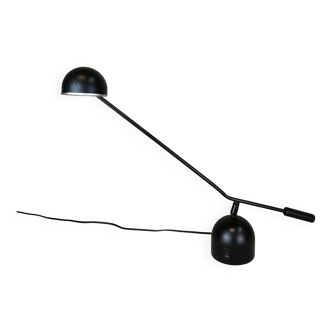 Lampe de bureau vintage en métal laqué noir
