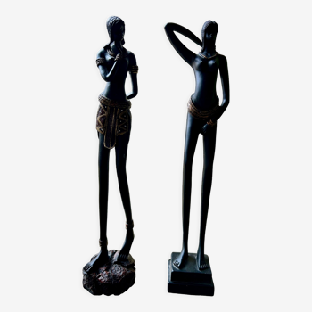 2 statuettes africaines