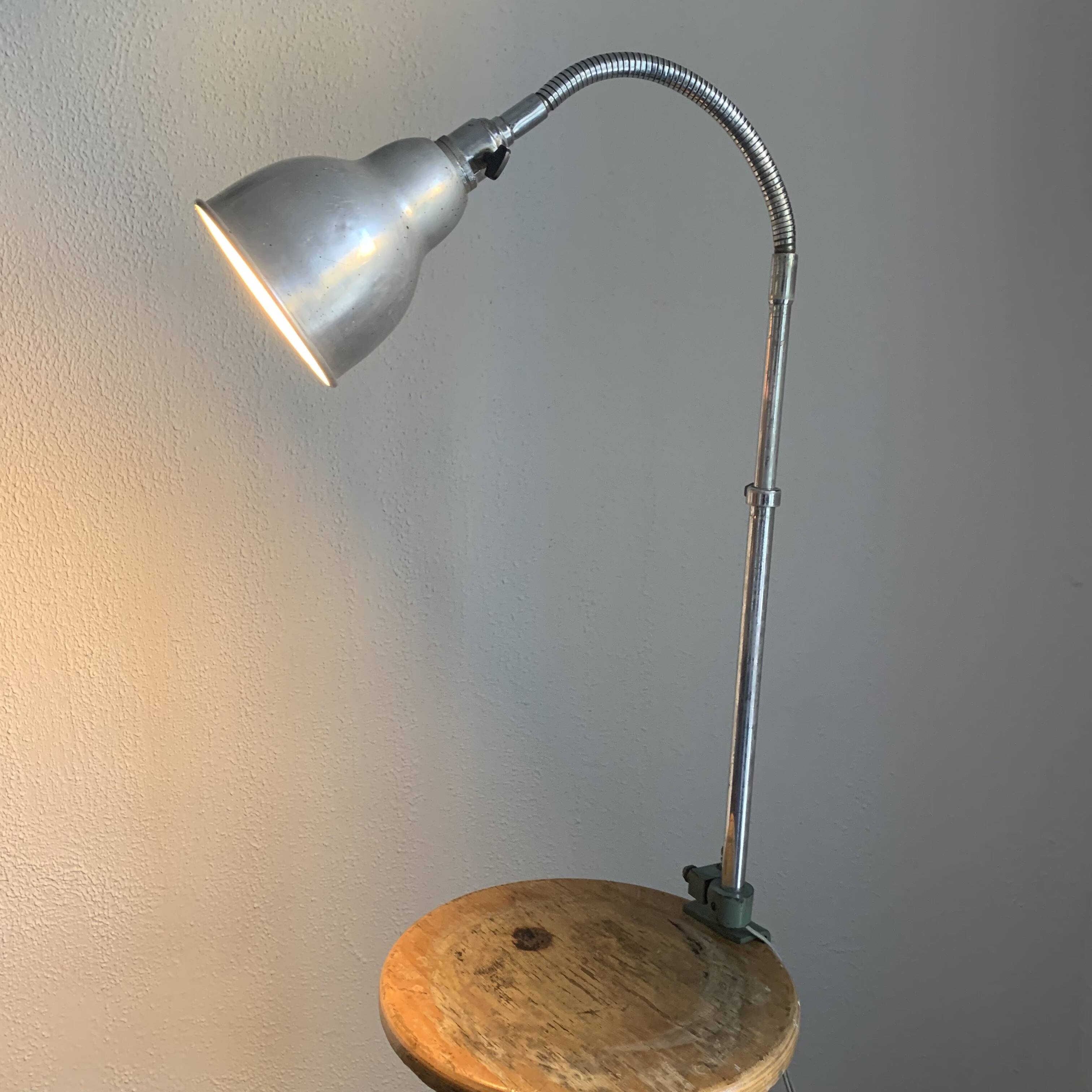 Vintage 1950 industrial workshop factory lamp KI-E-KLAIR design - 80 cm
