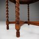 Table d'appoint en chêne massif sculptée et tournées, France, vers 1890