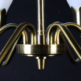 Danish Tulipan Brass Chandelier from Fog & Mørup, 1960s
