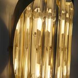 Aplique de pared de cristales. Italia, 1980s.