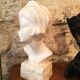 Statue ou buste en plâtre de jeune fille femme