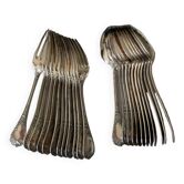 12 cutlery with Christofle silver metal desserts