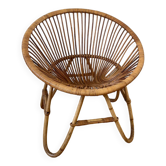 Vintage rattan basket chair