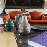 Modern silver-plated Pear wine cooler / ice bucket, Teghini Firenze Italy 1970s