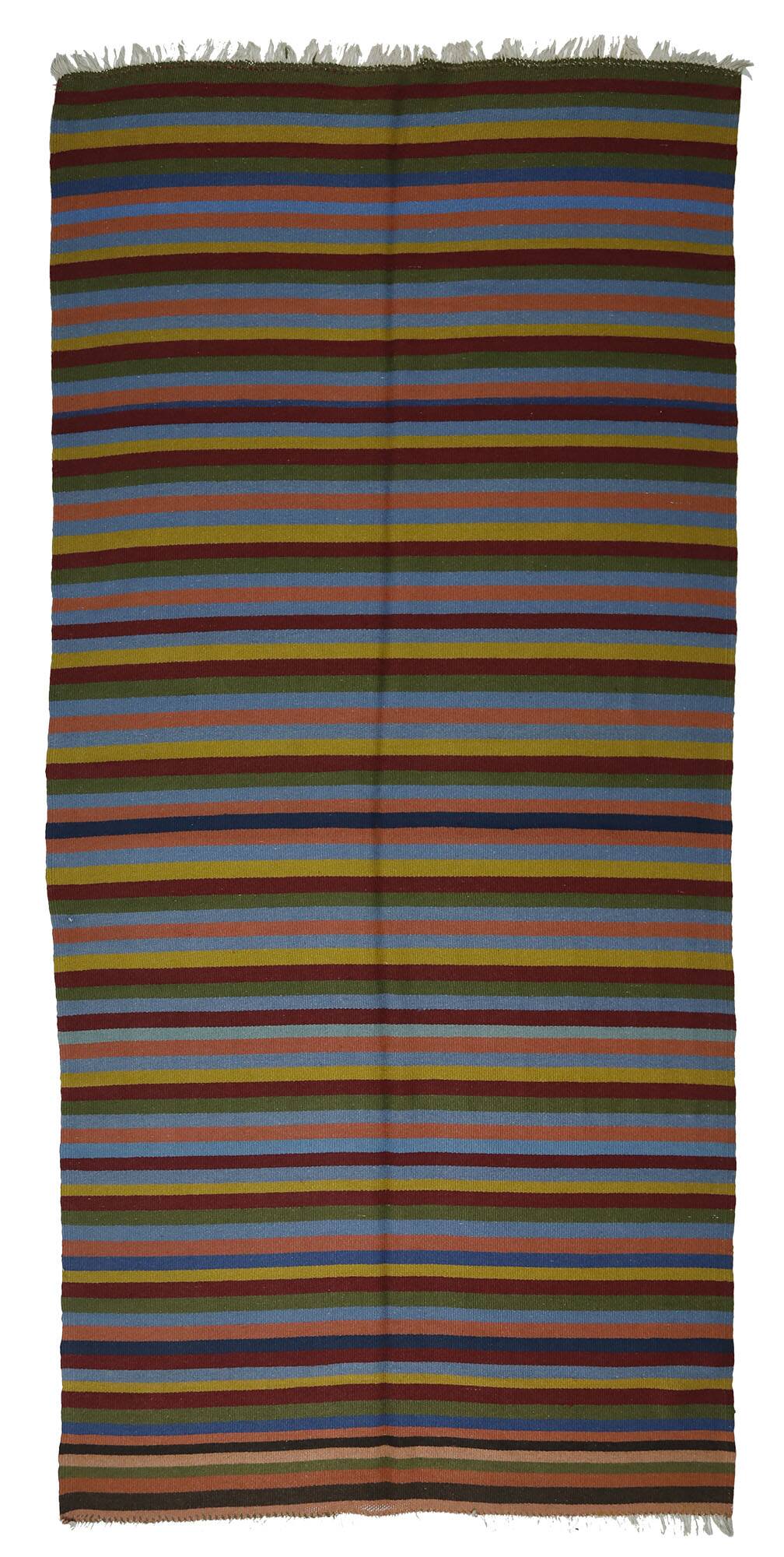 Turkish Kilim Yuruk Vintage 140x328 cm Multicoloured Handwoven
