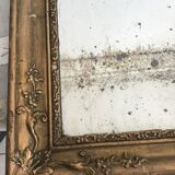 Antique stucco and wood mirror 50x62cm