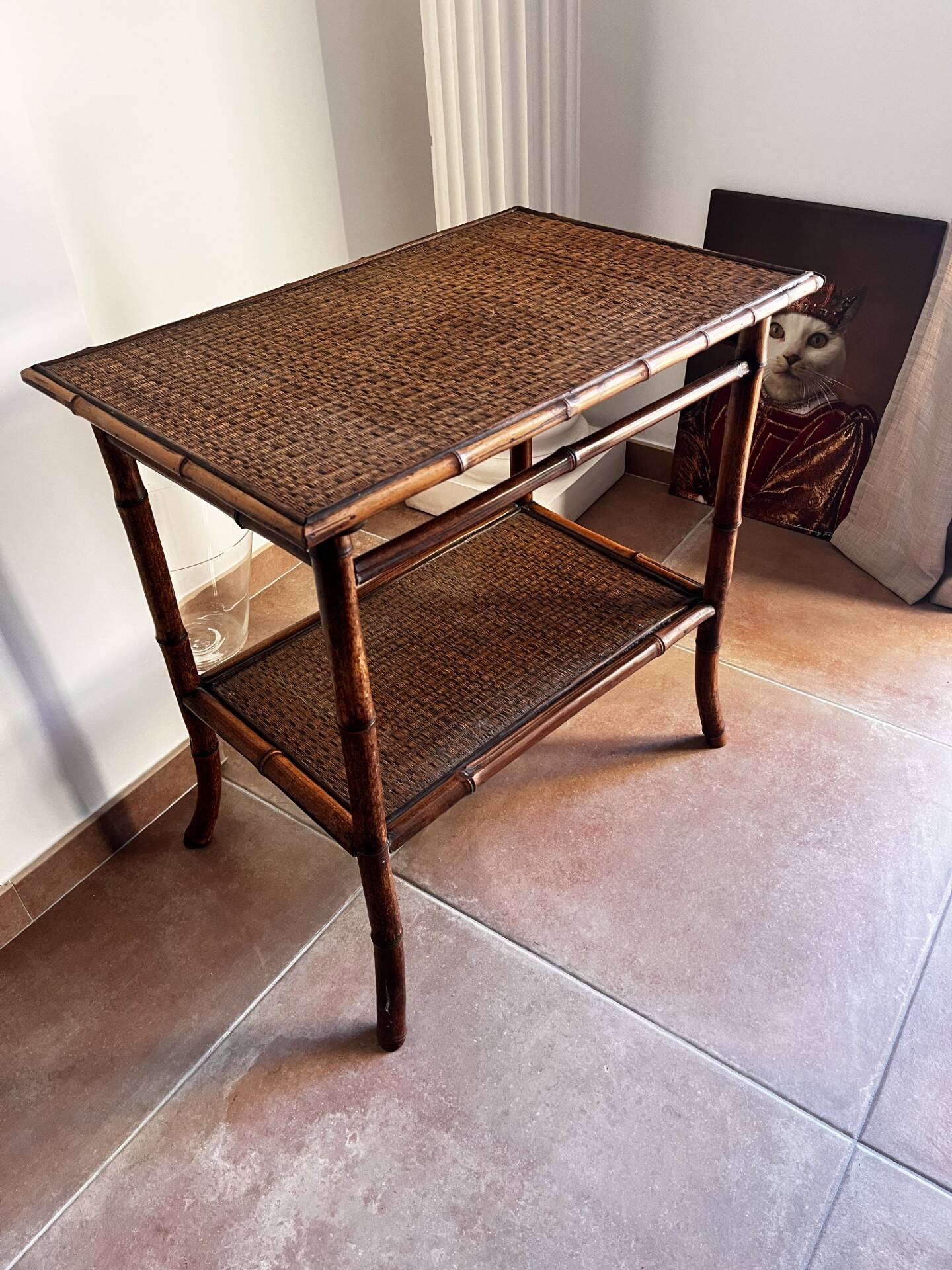 Bamboo and wicker table