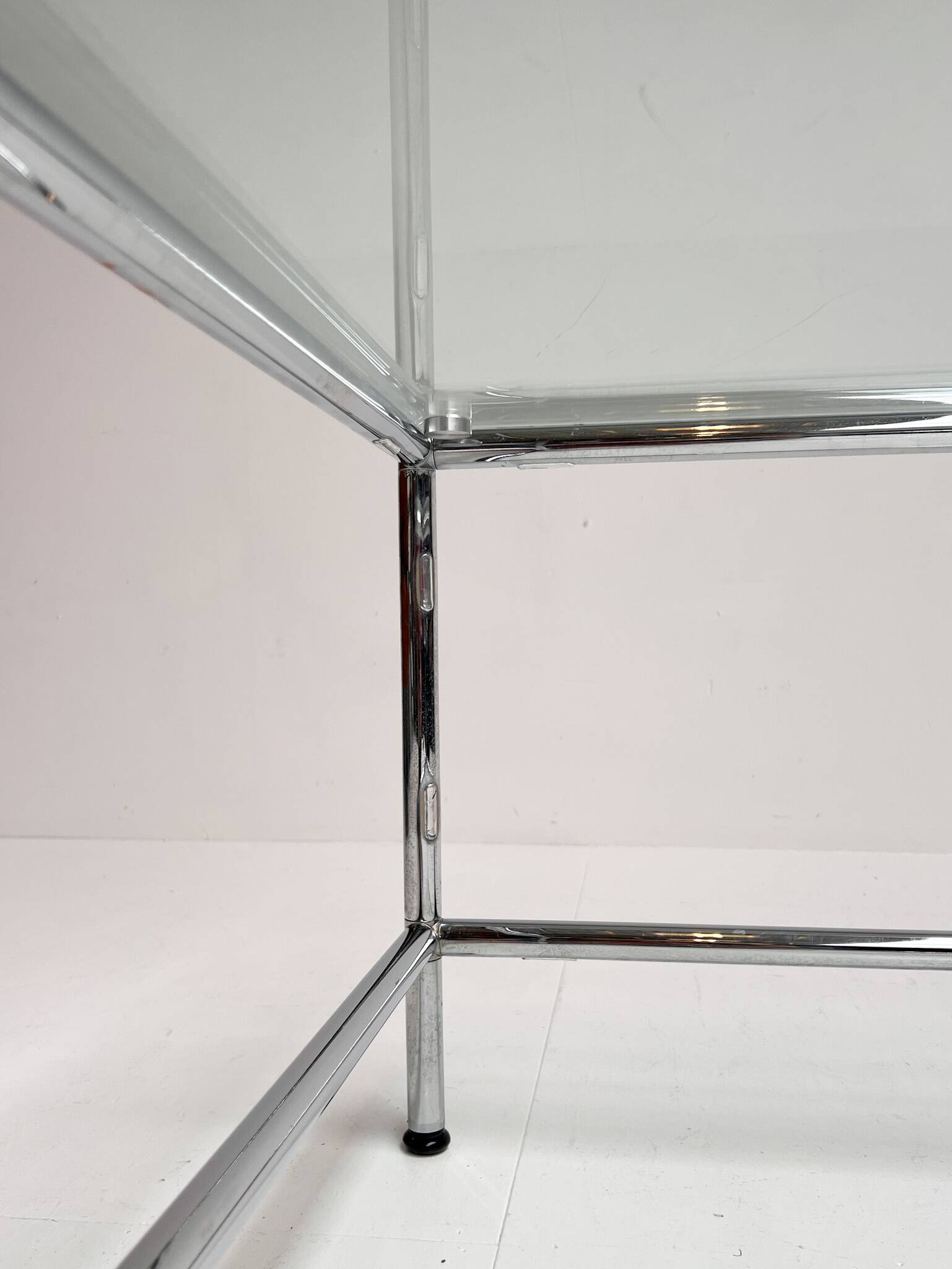 Square glass coffee table 71 x 71 cm, 1990s
