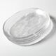 Set of 4 Vintage Kosta Boda Glass Oval Dinner Fish Plates / Sweden / 1970s