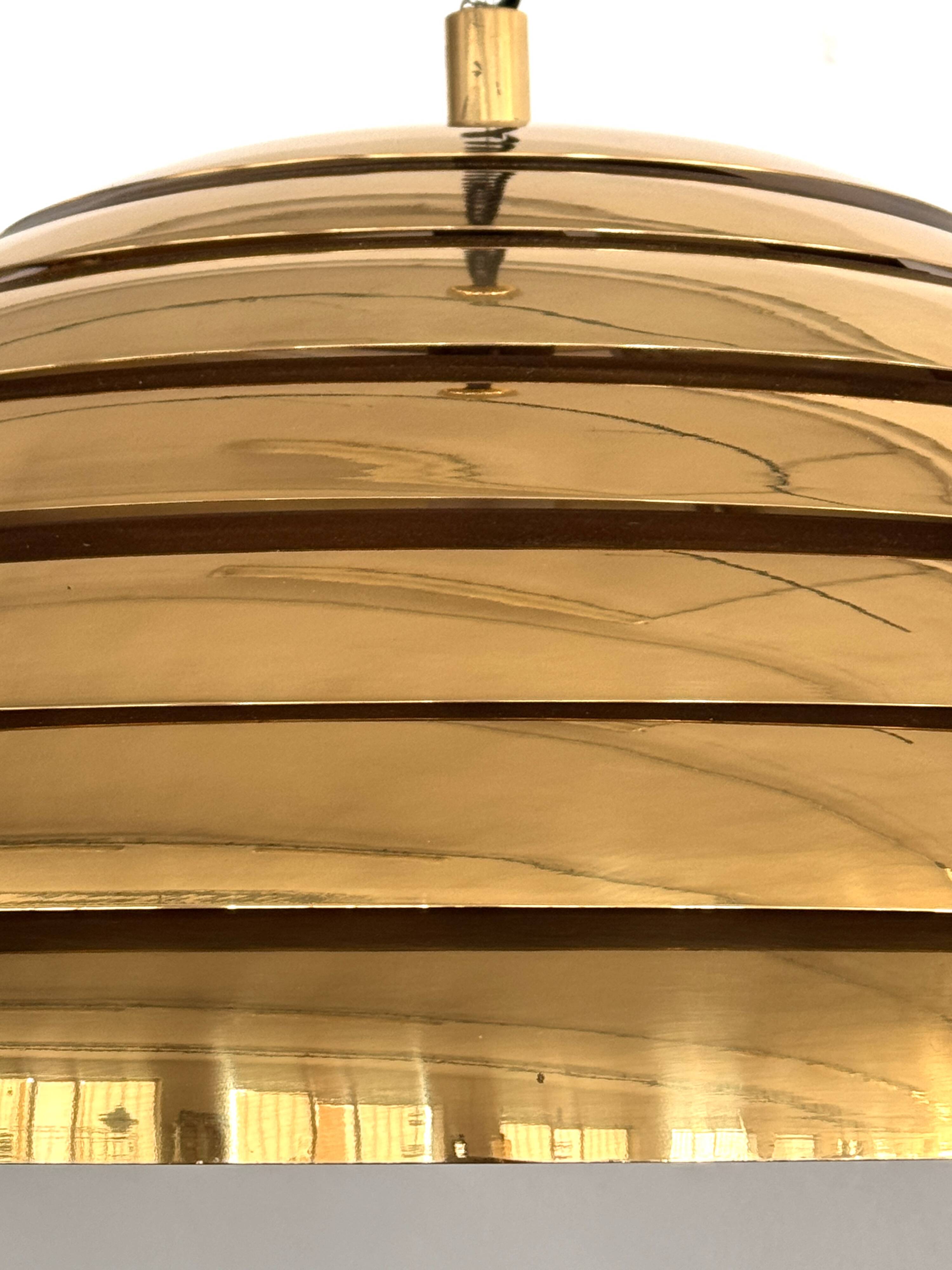 Midcentury Modern Brass Chandelier by Vereinigte Werkstätten, 1960