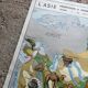 Vintage school map mdi North America-Asia Wildlife