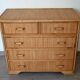 Chest of drawers with 5 wicker and bamboo drawers, 70s/80s.