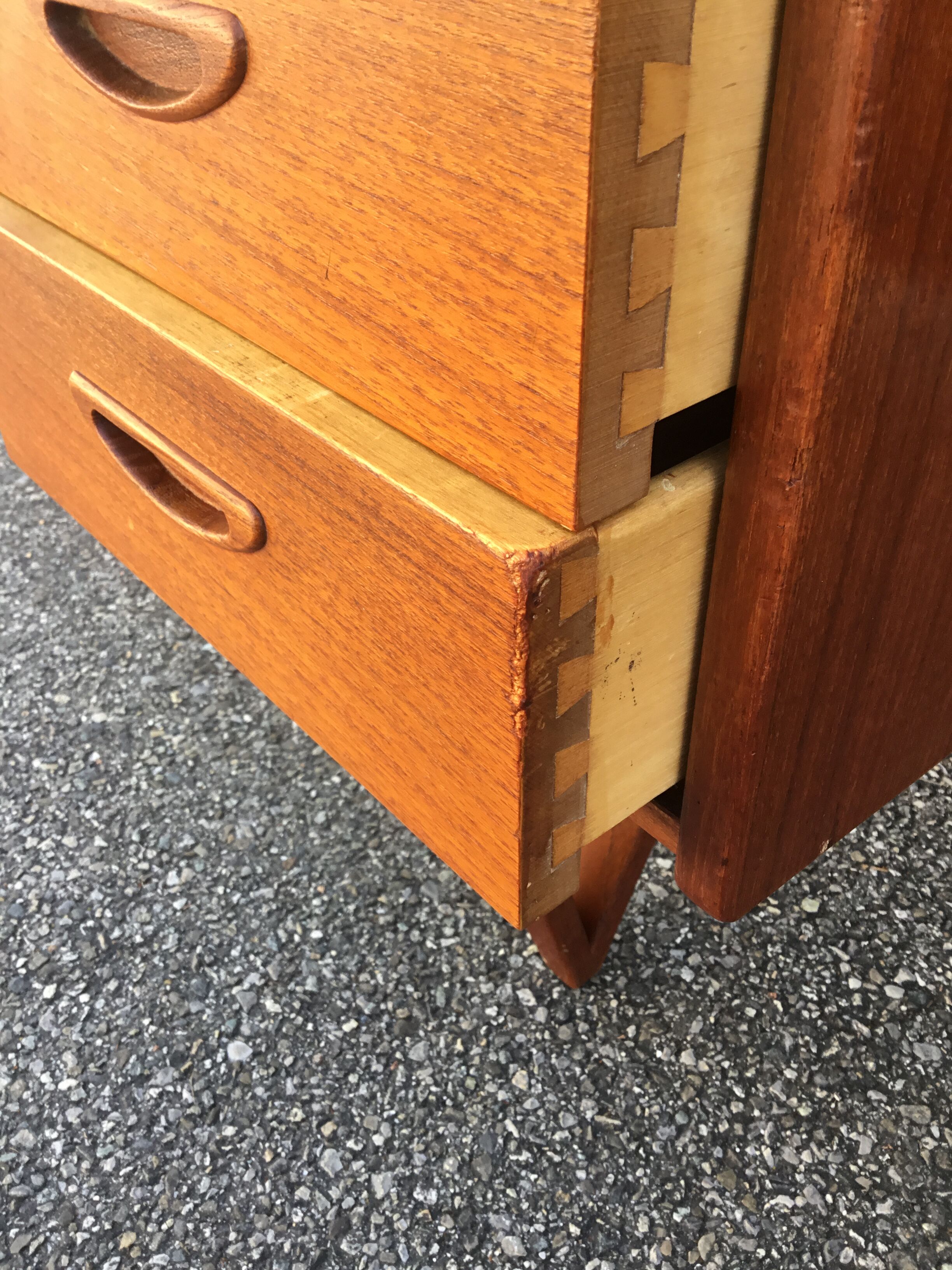 Peter Lovig Nielsen's Scandinavian teak boomerang desk from the 60s