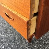 Peter Lovig Nielsen's Scandinavian teak boomerang desk from the 60s