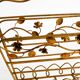 Extraordinary mid-century newspaper and magazine rack with a gilded metal