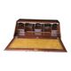 Bureau secrétaire ancien en bois – abattant, cuir, clé