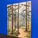 Oil on vintage wooded landscape panel
