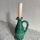 Small green ceramic pitcher