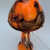 Vintage champion orange Murano glass lamp