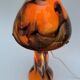 Lampe vintage champion verre de Murano orange
