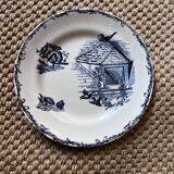 Plates Choisy Le Roi 19th in iron earth, country décor