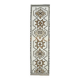 Vintage Turkish Oushak handmade wool cotton white runner rug  91x340