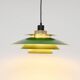 Suspension verte lampe Jeka, années 1970