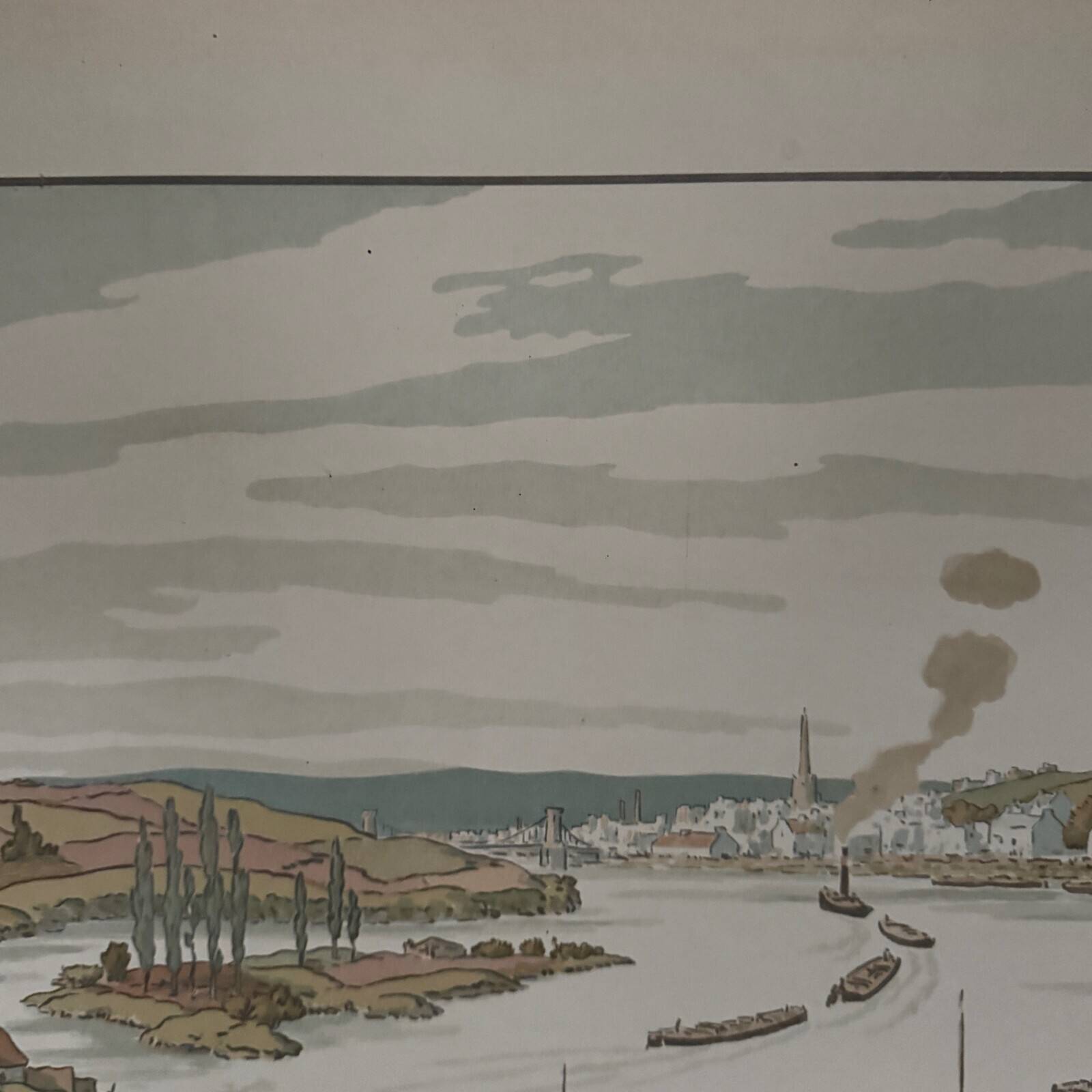 Lithographie par Henri Rivière Les Aspects de la Nature - Le Fleuve