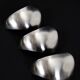 “Leaf” bowl / medium size / Helle Damkjær for Georg Jensen / brushed stainless steel / asymmetrical / Danish modern design