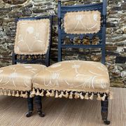 Victorian style nurse's chair, late 19th century fireside chair