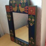 Painted wood mirror 22x35cm
