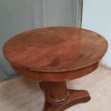 Restoration pedestal table with central barrel