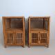Paire de chevets en rotin vintage