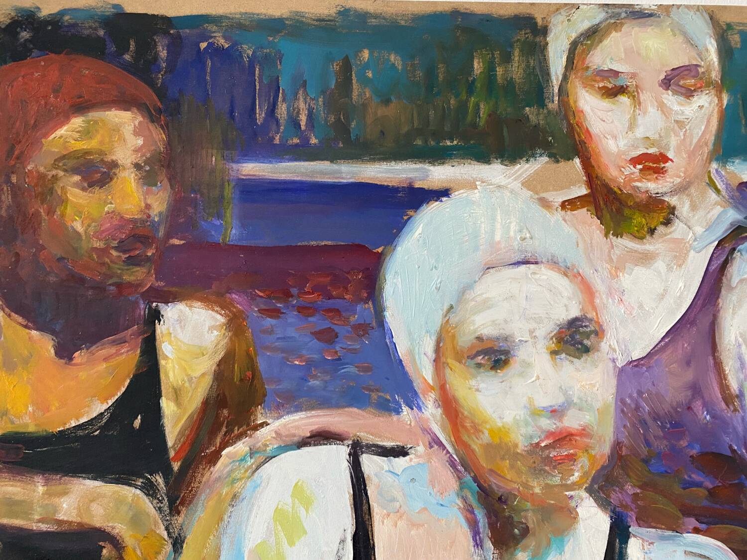 The bathers signed Patrice Landauer