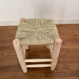 Bohemian Moroccan Berber stool in wood and rope