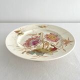 Low polychrome ironstone compote dish "Poppy" KG Lunéville