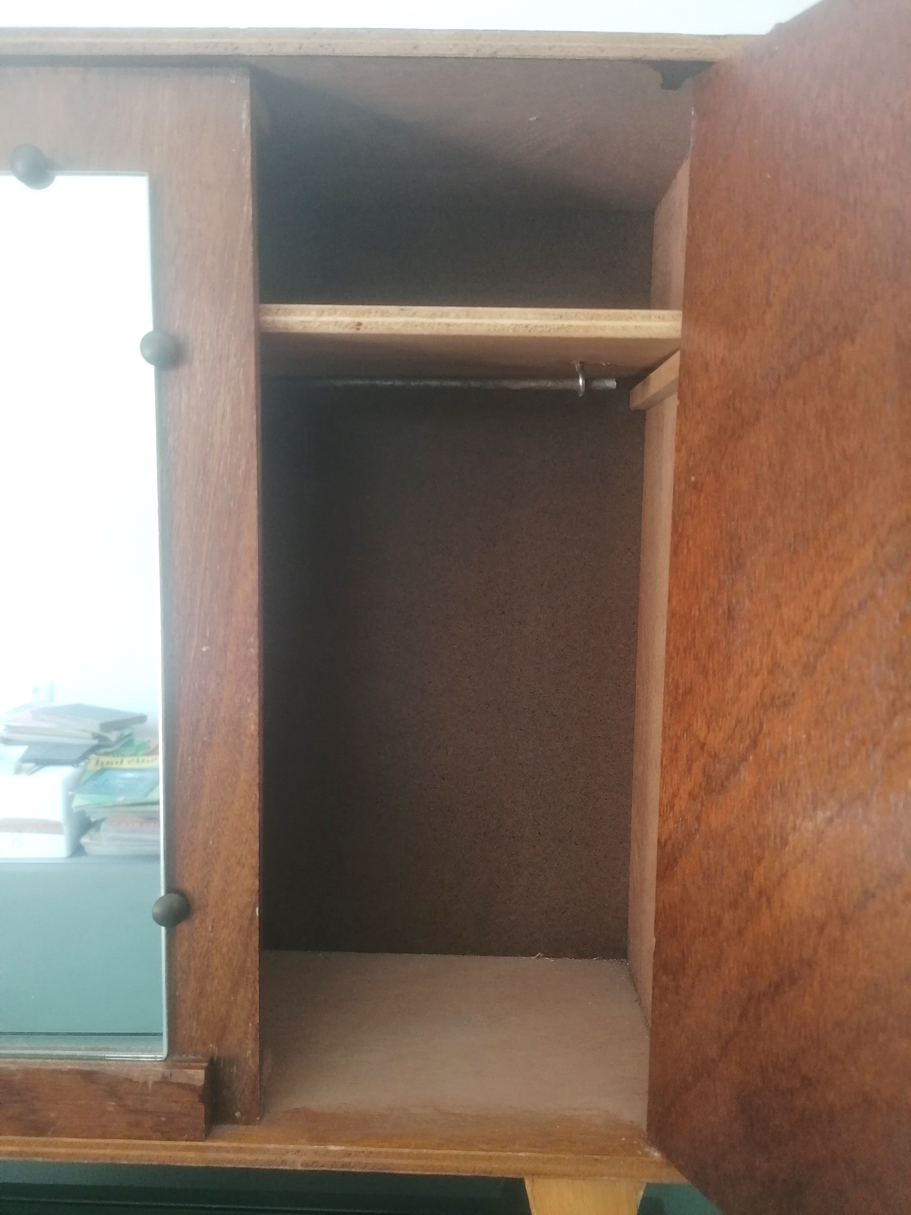 Old wooden doll cabinet 50/60s