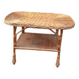 Vintage rattan table